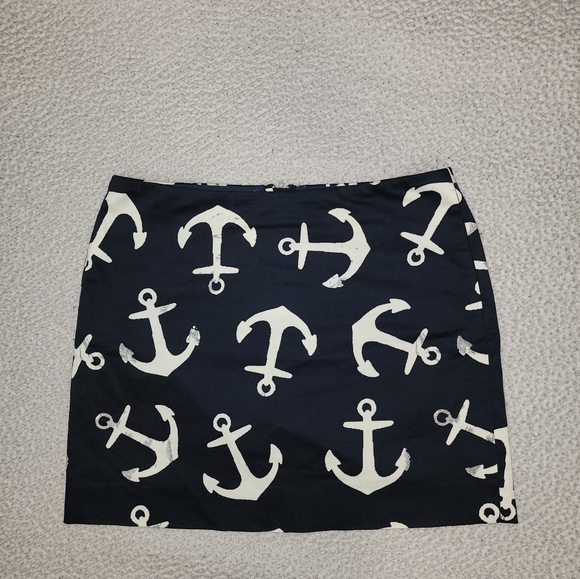 J.Crew Navy Blue And white Nautical Skirt - Picture 14 of 14